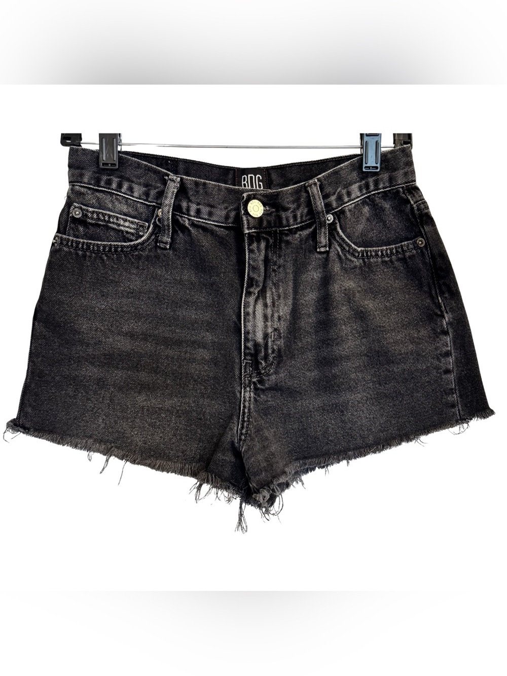 BDG Urban Outfitters Black Acid Wash High Rise Denim Cutoff Shorts Size 2